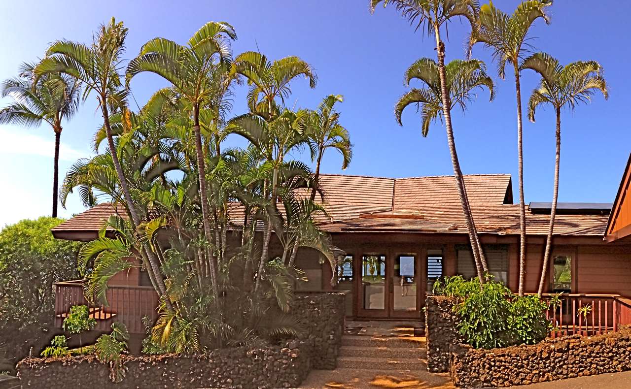 From the driveway looking west